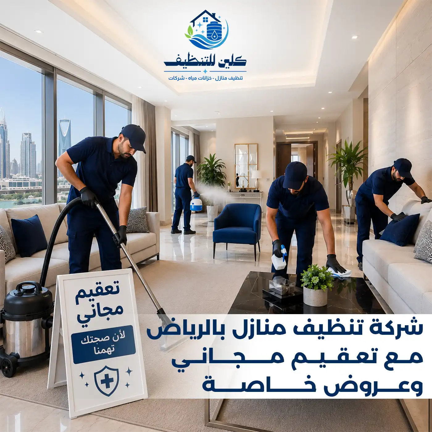 شركة تنظيف منازل بالرياض مع تعقيم مجاني وعروض خاصة - شركة كلين